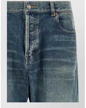 Saint Laurent Denim Tapered Relaxed-Fit Jeans - Blue