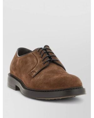 Doucal's Suede Derby Shoes - Brown