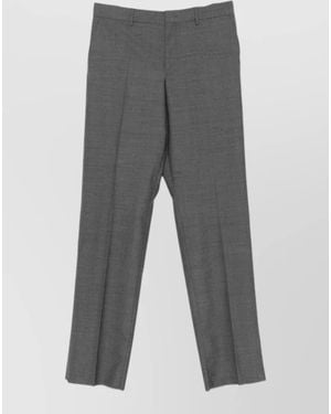 Moschino Straight High Waist Wide Leg Suit Pants - Gray