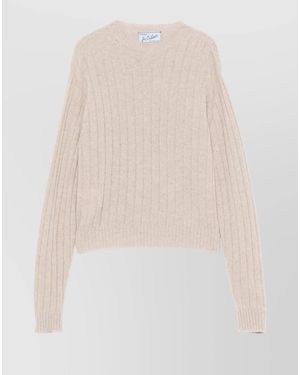 Prada Ribbed Cropped Cashmere Jumper - White