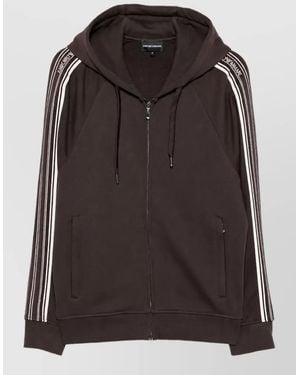 Emporio Armani Cotton Logo Hoodie - Black
