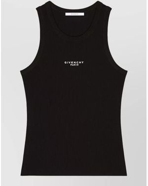 Givenchy Ribbed Slim-Fit Logo Tank Top - Black