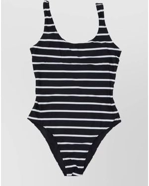 Anine Bing Striped One-Piece Swimsuit - Blue