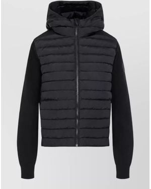 Canada Goose Quilted Wool Hoodie Jacket - Black