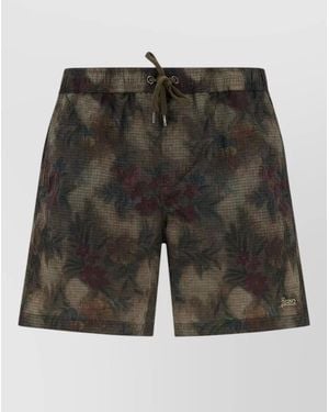 Herno Tropical Floral Ripstop Nylon Swim Shorts - Grey
