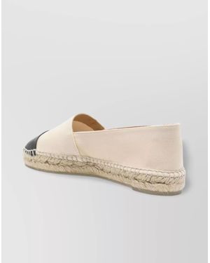 Castañer Raffia Sole Espadrilles Contrasting Toecap - Natural