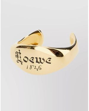 Loewe Engraved Wide Band Bracelets - Metallic