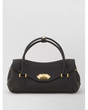 Lanvin Logo Leather Mini Bag - Black