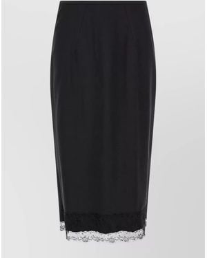 Ermanno Scervino Lace Pencil Skirt - Black