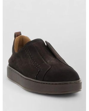 Santoni Leather Loafers - Black