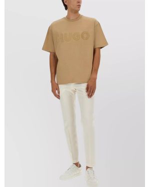 HUGO Basic Crew Neck Top - White