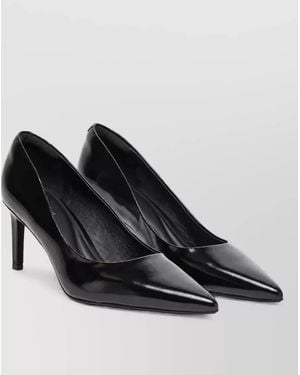 Calvin Klein Leather Stiletto Court Shoes - Black