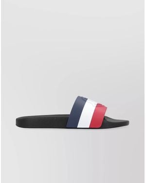 Moncler Rubber Slides Tricolor Strap - Multicolor