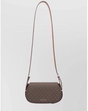 MICHAEL Michael Kors Small Lydia Logo Shoulder Bag - White