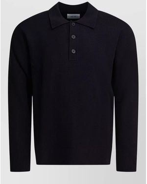 NN07 Harald Wool Long Sleeve Polo Jumper - Blue