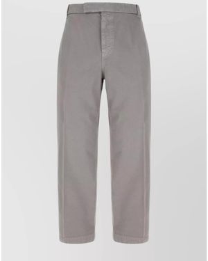 Thom Browne Cotton Straight-Leg Chino Trousers - Grey