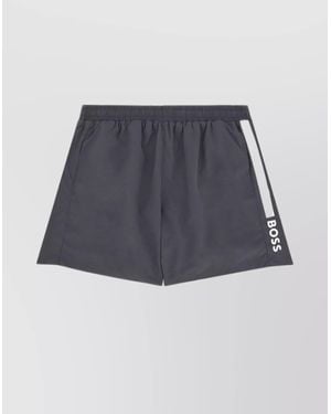 BOSS "Dolphin" Swimsuit Back Pocket - Blue