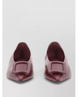 Roger Vivier Ballerina Shoes Buckle Detail Pointed Toe - Purple