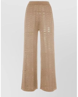 Malo Wide-Leg Trousers - Natural