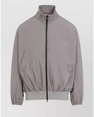 Fear Of God High Neck Track Jacket - Grey