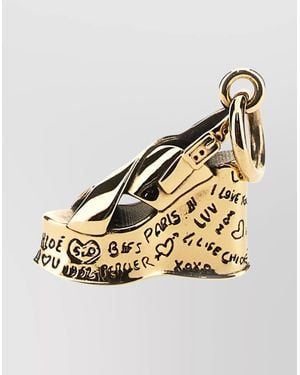 Chloé Alphabet Maxime Sandal Charm Accessory - Metallic