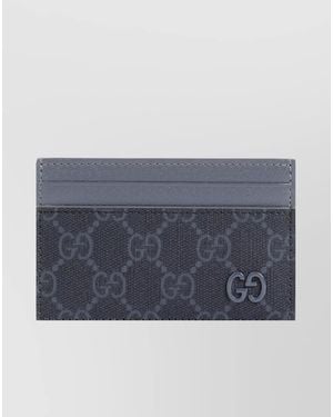 Gucci Gg Supreme Textile Wallet - Blue