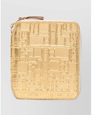 Comme des Garçons Embossed Logotype Design Wallet - Natural