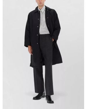 sunflower Long Coat Side Pockets Cuff Detail - Black