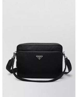 Prada Crossbody Bag Adjustable Strap Rectangular Shape - Black