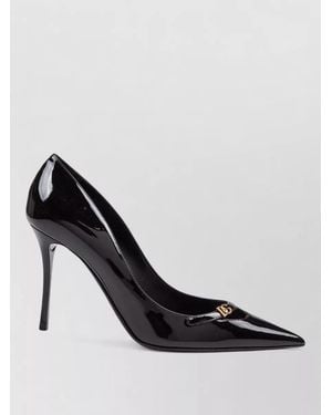Dolce & Gabbana Patent Leather Pointed-Toe Court Shoes - Black