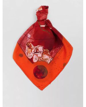Diane von Furstenberg Silk Scarf - Red