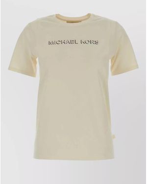 Michael Kors Cotton T-Shirt - Natural