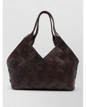 Dragon Diffusion Shoulder Bag Shopper Dual Handles Woven - Black
