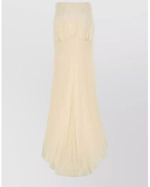 ARMARIUM Silk Asymmetric Skirt - White