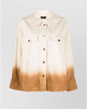 Alanui Denim Ombre Overshirt - Natural