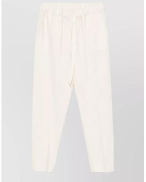 Semicouture Wool Straight-Leg Pants - White