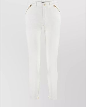 Tom Ford High-Rise Skinny Jeans With Ankle Zippers - White