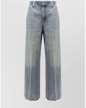 Brunello Cucinelli High-Rise Wide-Leg Jeans Faded Wash - Blue