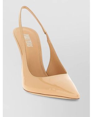 Paris Texas Leather Lidia Slingback Court Shoes - Natural