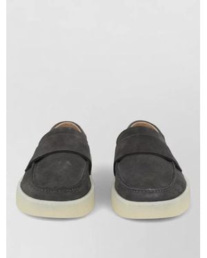 BOSS Suede Loafers Round Toe Rubber Sole - Multicolour