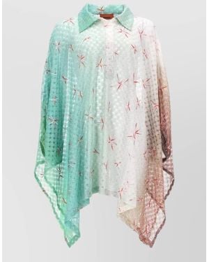 Missoni Metallic Viscose Poncho - Blue