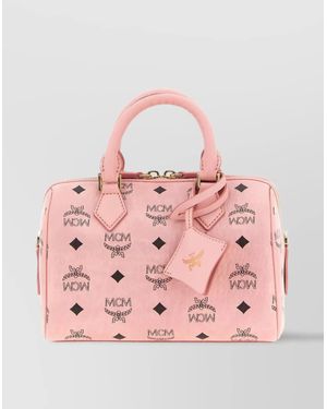 MCM Ella Boston Crossbody Bag - Pink