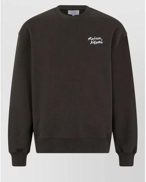 Maison Kitsuné Cotton Crew Neck Jumper Casual Style - Grey