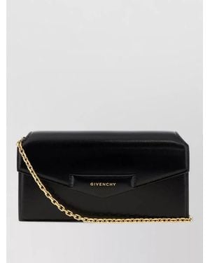 Givenchy Antigona Leather Clutch Bag Chain - Black