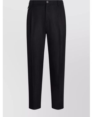 Dolce & Gabbana Tailored Pants With Stylish Accents - Blue