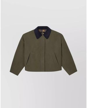 A.P.C. Cotton Cropped Boxy Jacket - Green
