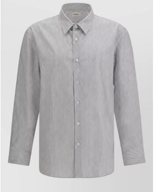 Saint Laurent Pattern Cotton Shirt - Grey
