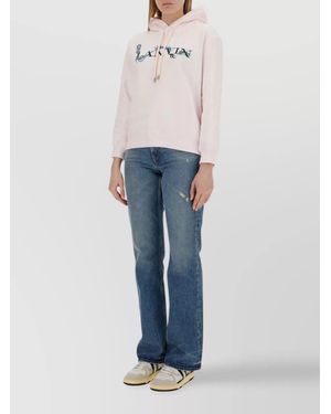 Lanvin Printed Cotton Sweatshirt - Blue