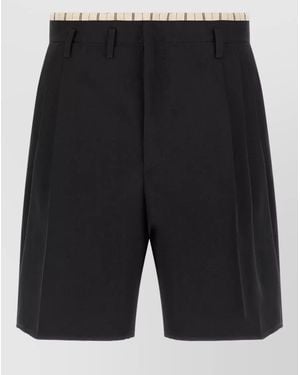 Maison Margiela Tailored Bermuda Shorts Lining Detail Design - Black