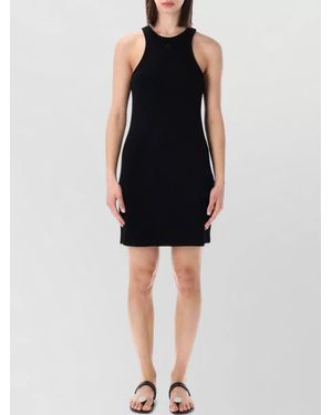 Anine Bing Cole Racerback Ribbed Sleeveless Mini Dress - Black